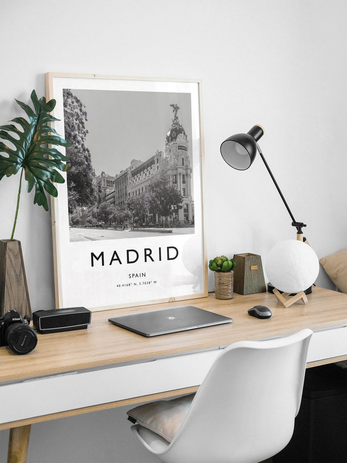 Madrid Spain Photo Poster Metropolis Building And City Coordinates - Image 2