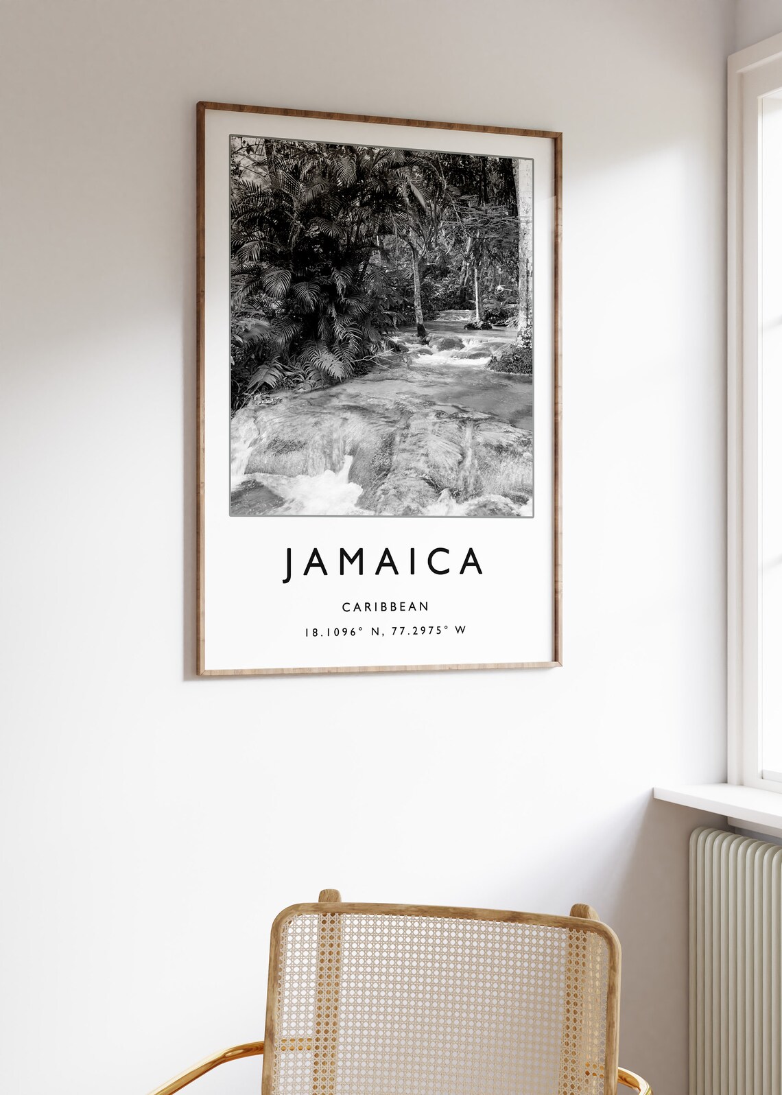 Jamaica Travel Poster, Black And White Travel Art - Image 2