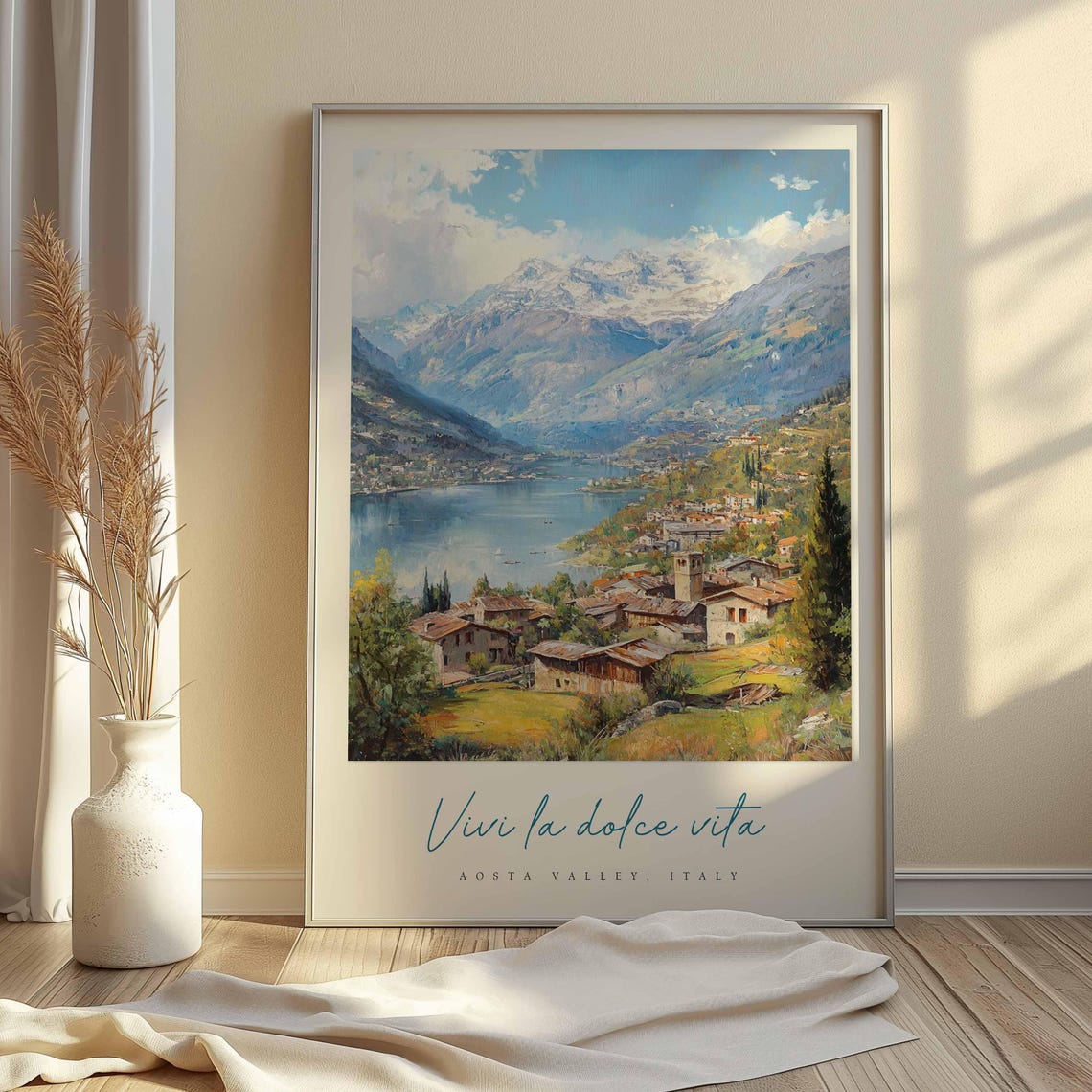 Aosta Valley Poster Aosta Valley Travel Print Aosta Valley Travel Art Aosta Valley Wall Art Italy Art Italy Travel Decor Travel Gift - Image 2