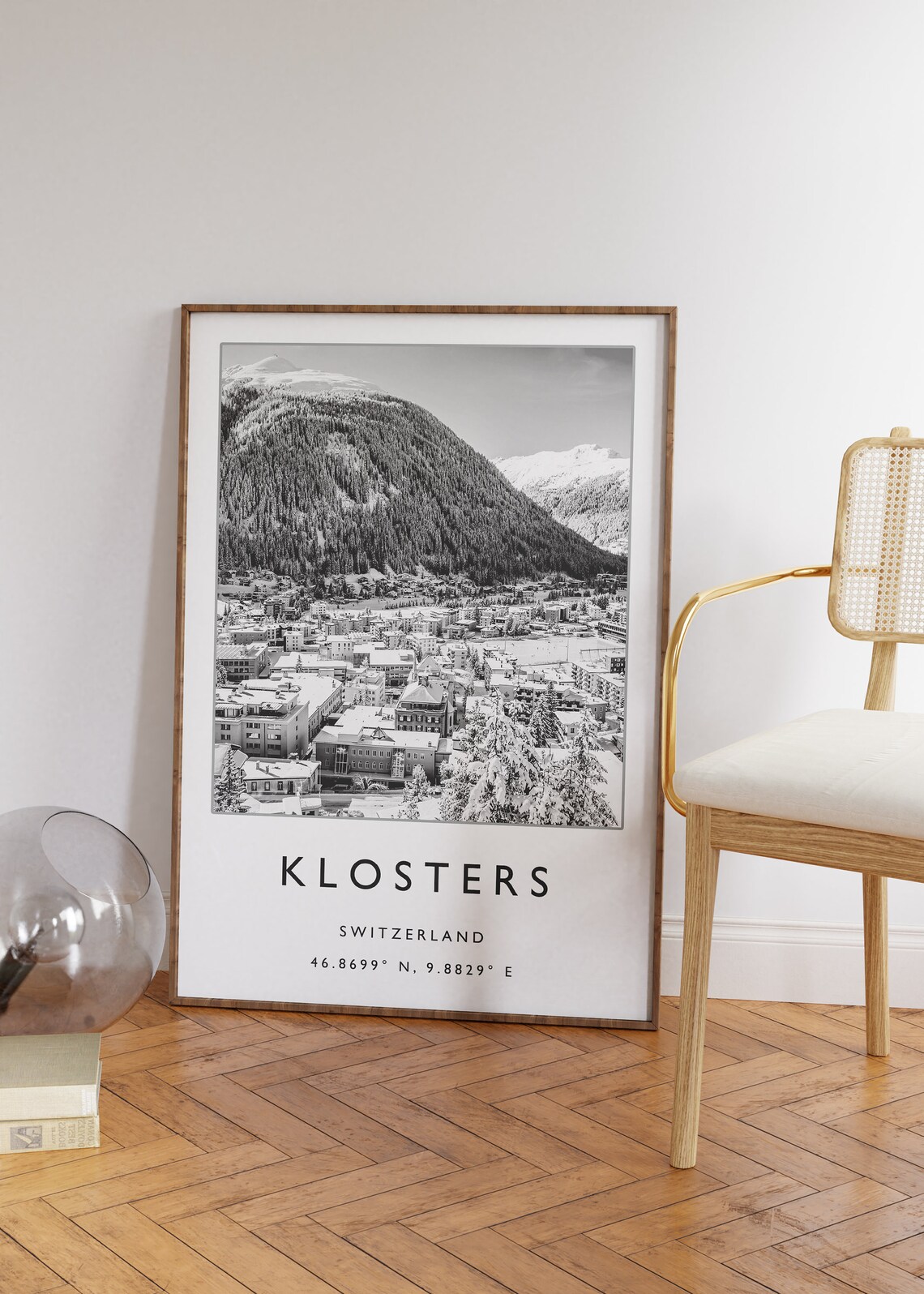 Klosters Switzerland Skiing Travel Poster, Winter Sports - Image 2