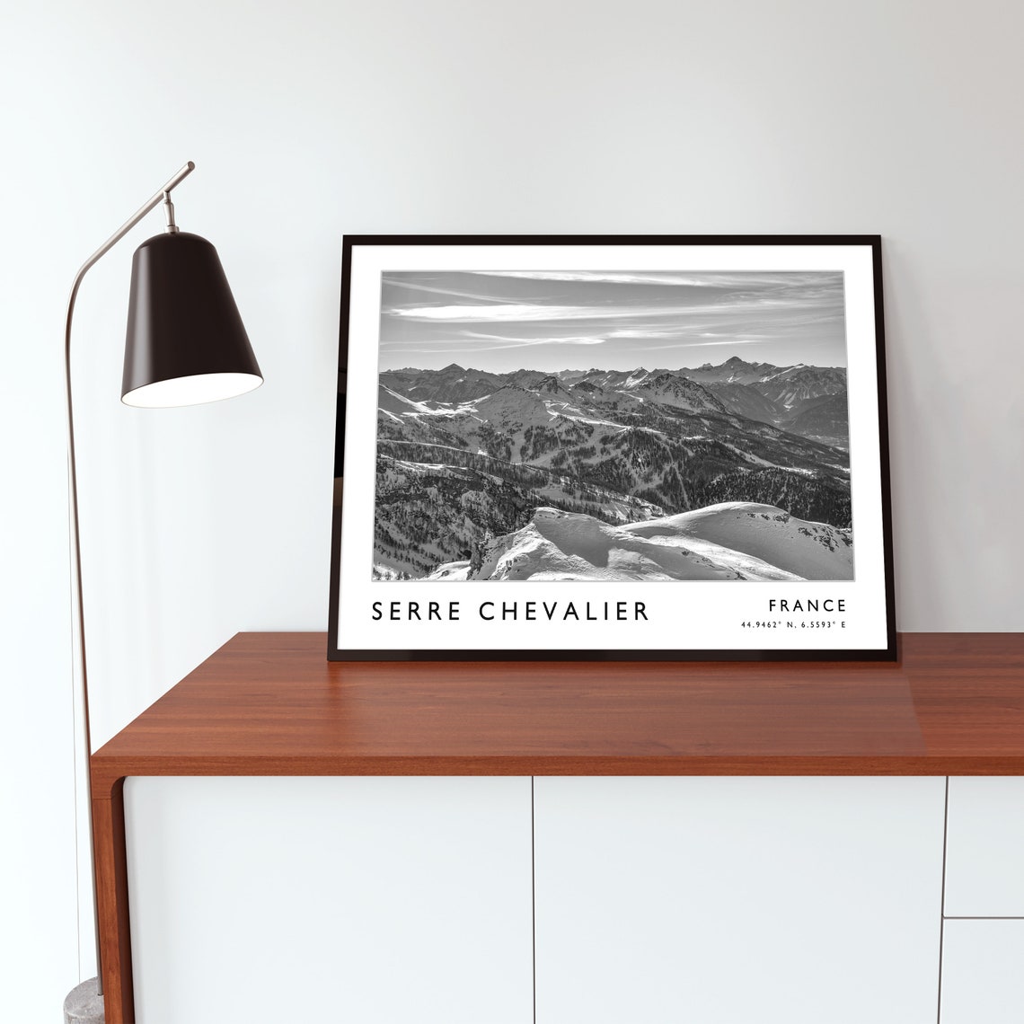 Serre Chevalier Print Serre Chevalier Poster France Travel Print French Print Black And White Travel Poster Travel Art Travel Gift - Image 2
