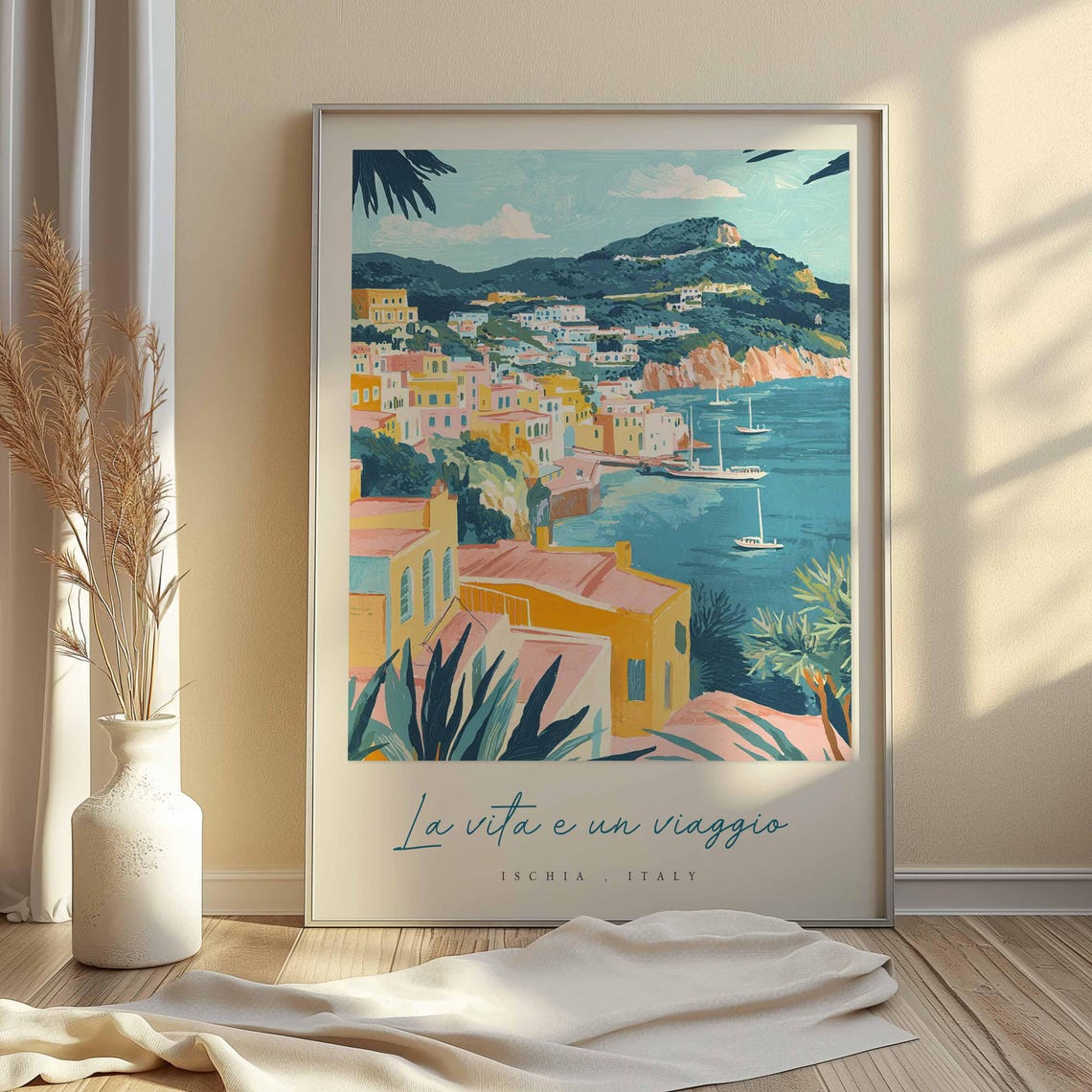 Ischia Poster Italian Travel Print Ischia Travel Art Ischia Wall Art Italy Art Italy Travel Decor Italian Travel Gift - Image 2