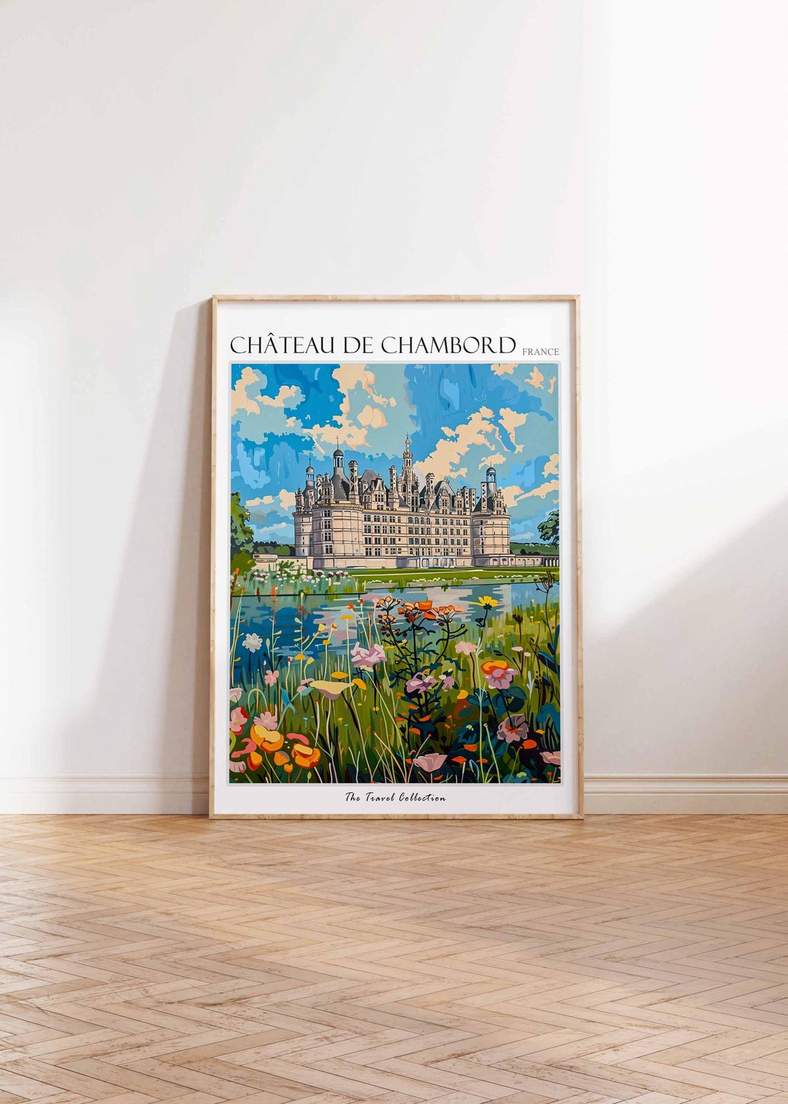 Chteau De Chambord Poster France Travel Print French Decor Europe Travel Poster European Wall Art Chteau De Chambord Travel Poster - Image 2