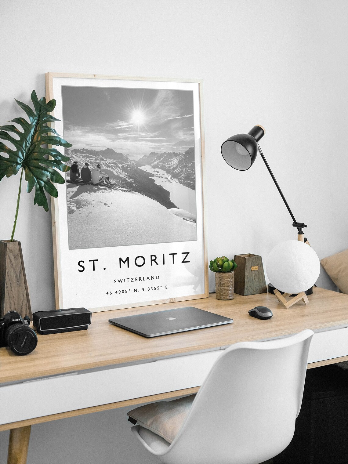 St Moritz Switzerland Ski Travel Poster Print - Image 3