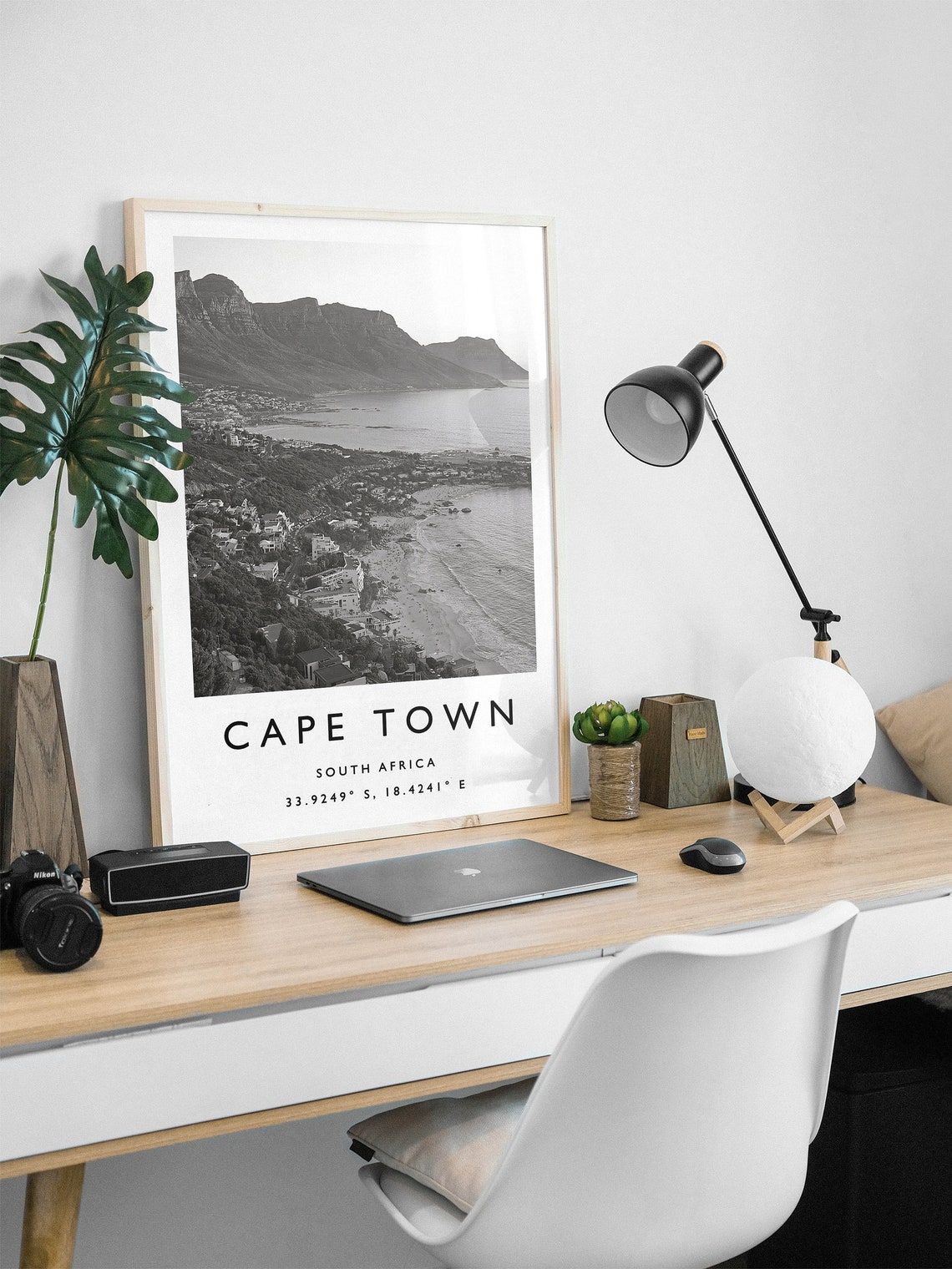 Cape Town Travel Print Cape Town Travel Poster South Africa Print Travel Art Travel Decor Black And White Print Photographic Art - Image 3