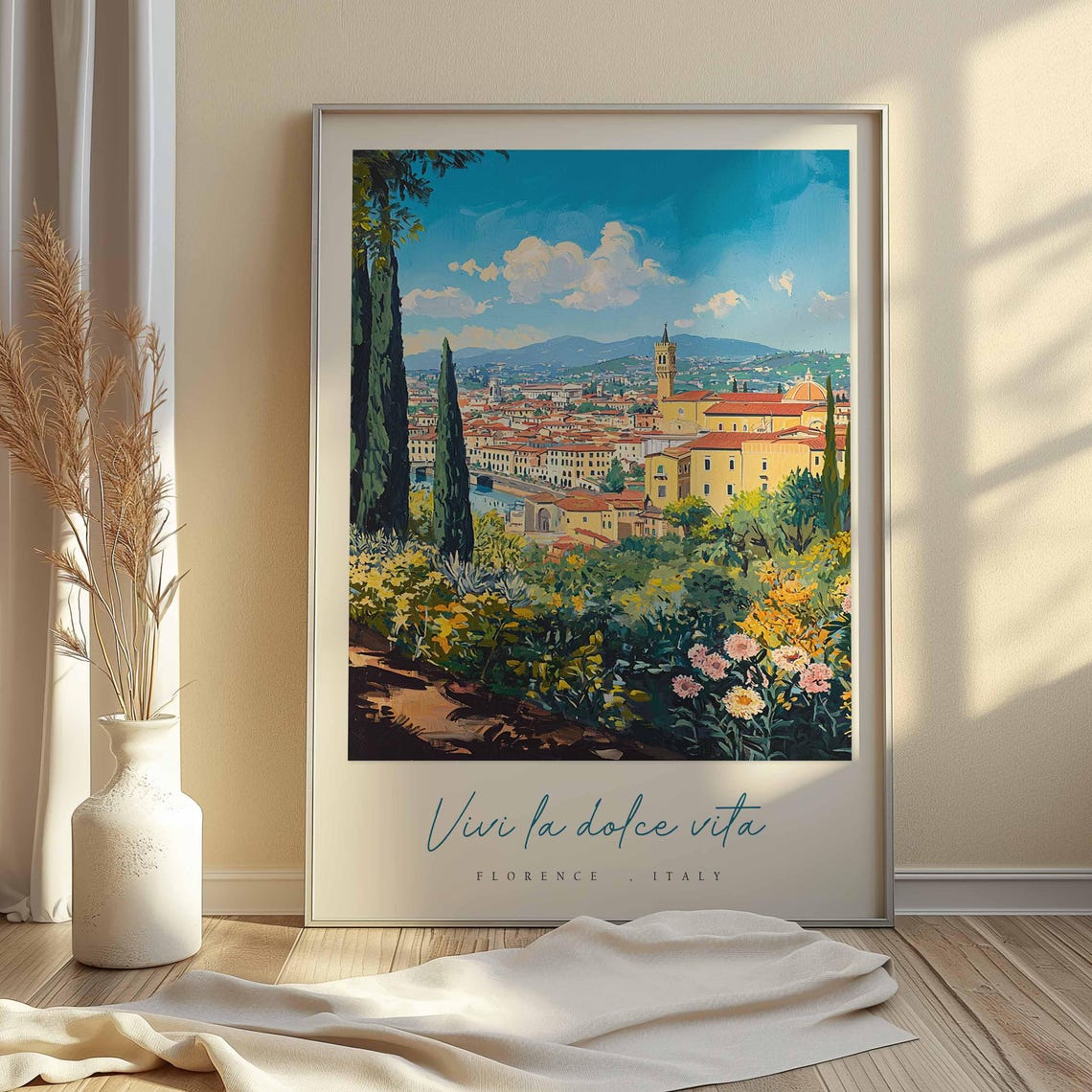 Florence Poster Italian Travel Print Florence Travel Art Florence Wall Art Italy Art Italy Travel Decor Italian Travel Gift - Image 2