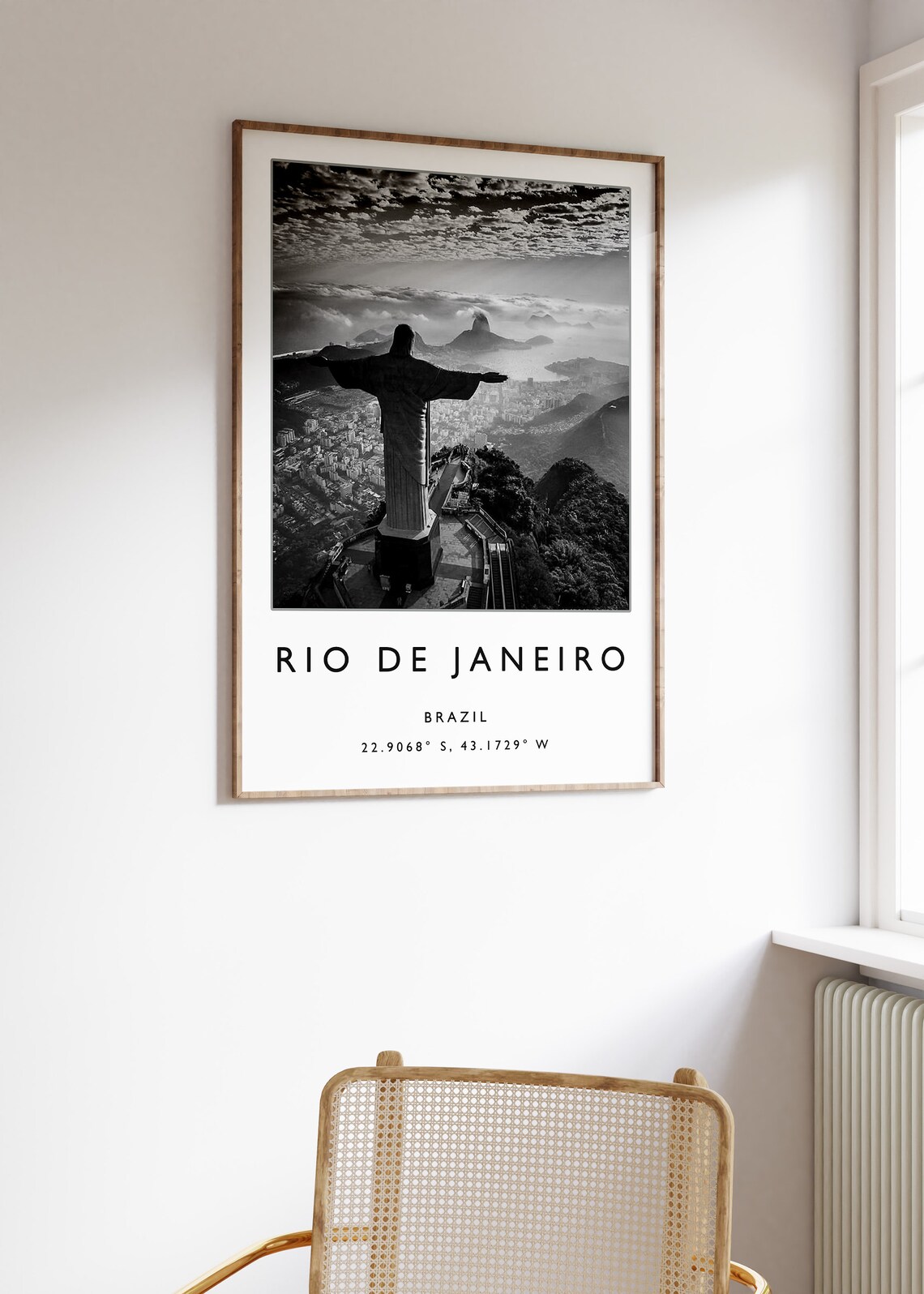 Rio De Janeiro Poster, Black and White Travel Art - Image 3