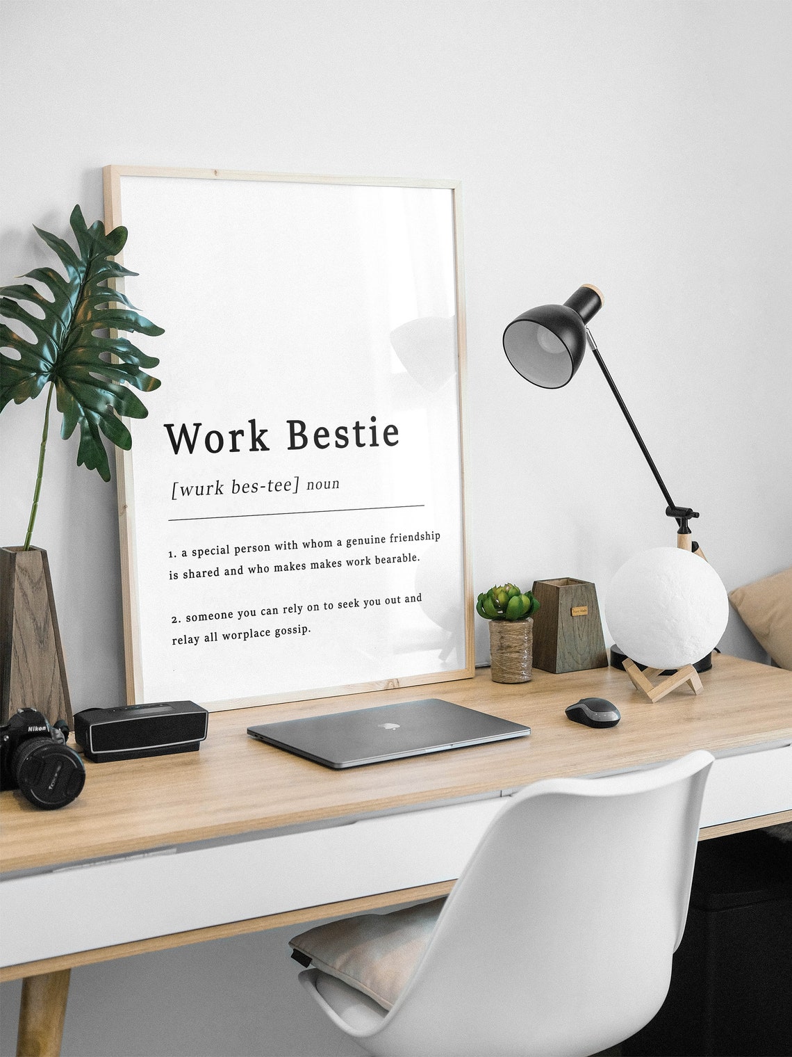 Work Bestie Definition Quote Poster for Best Friend Office Gift - Image 2