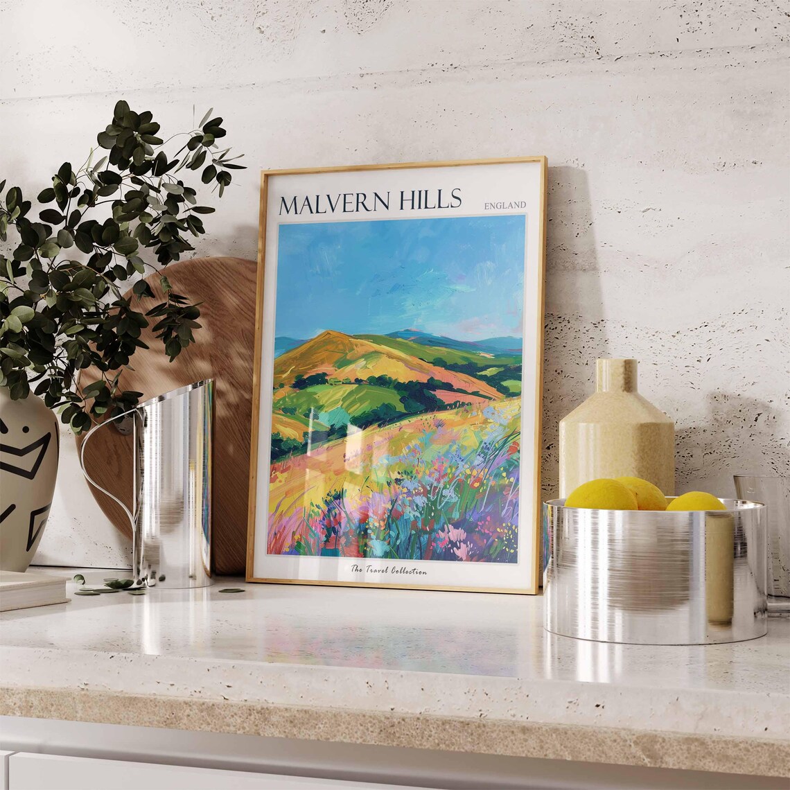 Malvern Hills Poster England Travel Poster Countryside Poster English Countryside Malvern Poster Worcestershire Poster Hills Poster - Image 3