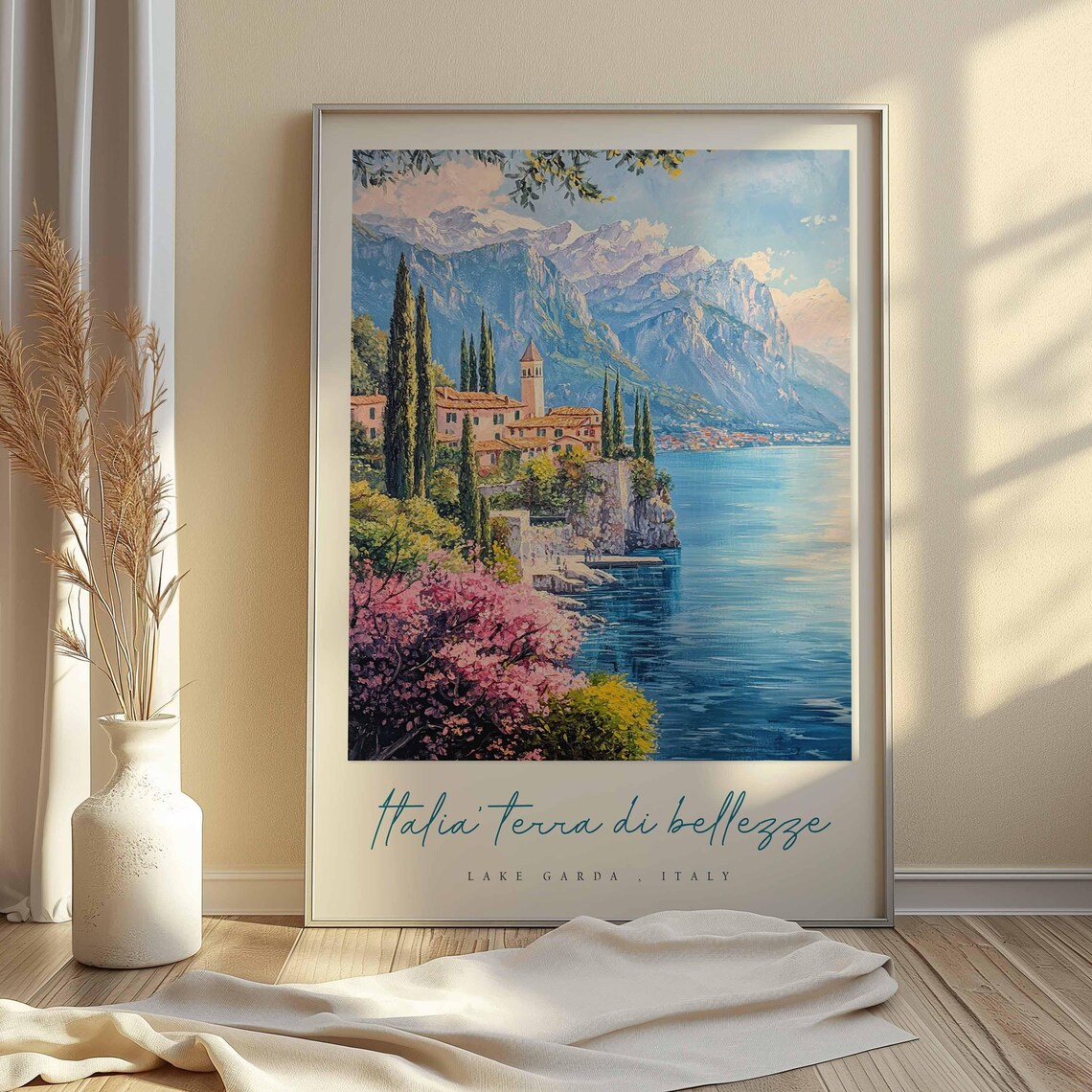 Lake Garda Italian Travel Poster, Italy Travel Decor - Image 2