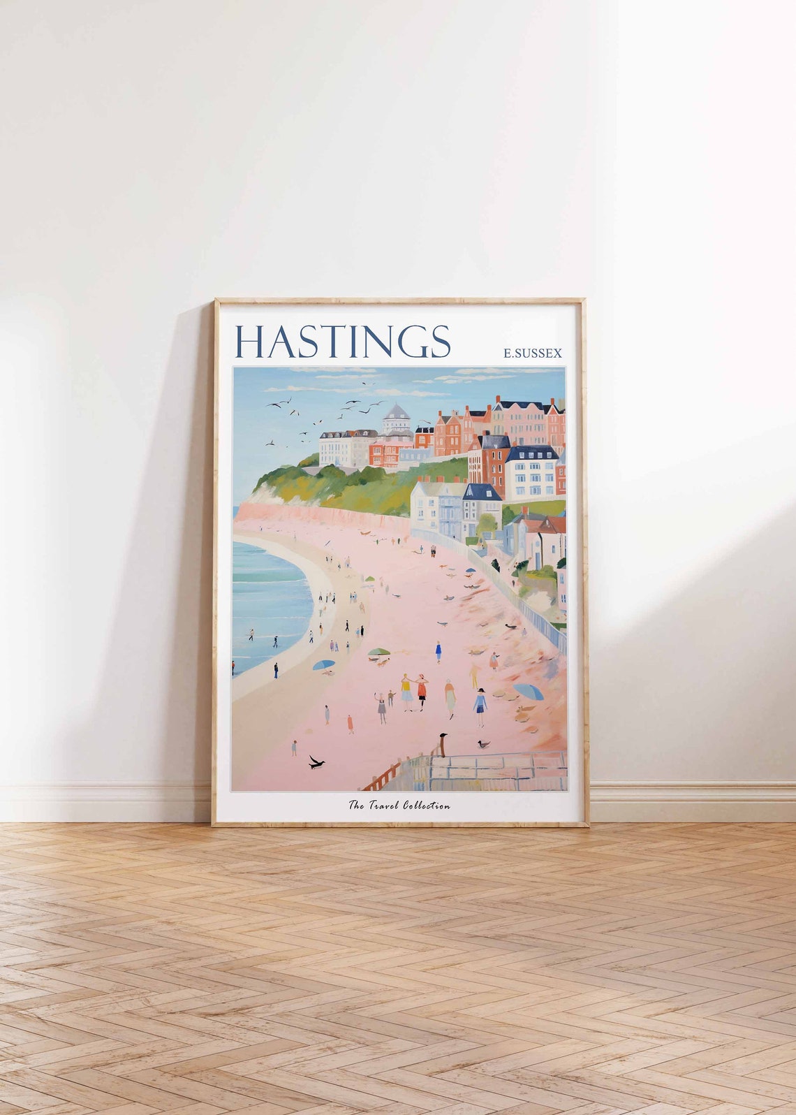 Hastings Poster Hastings Travel Print East Sussex Travel Poster British Decor Tropical Decor Hastings Gift Hastings Travel Poster - Image 2