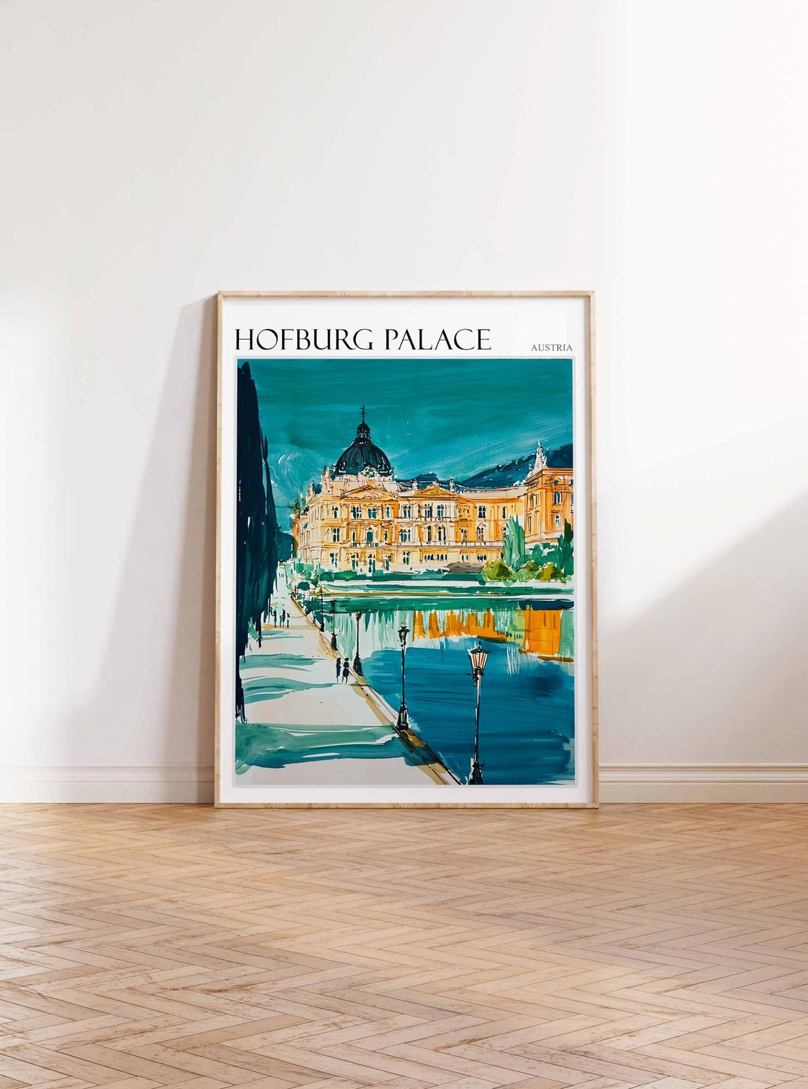 Hofburg Palace Poster Austria Travel Print Austrian Decor Europe Travel Poster European Wall Art Hofburg Palace Travel Poster - Image 3