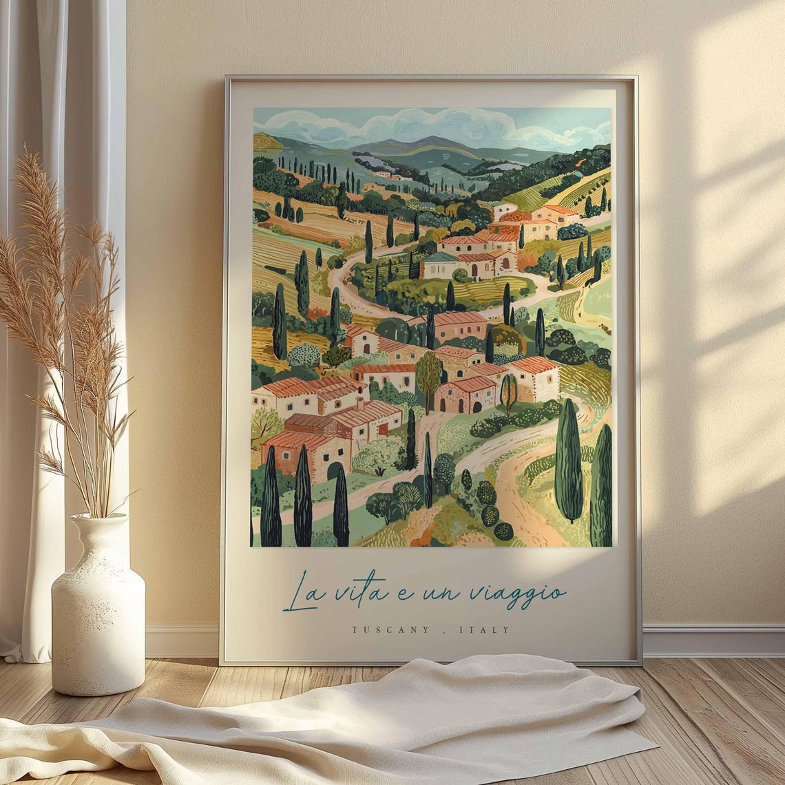 Tuscany Poster Italian Travel Print Tuscany Travel Art Tuscany Wall Art Italy Art Italy Travel Decor Italian Travel Gift - Image 2