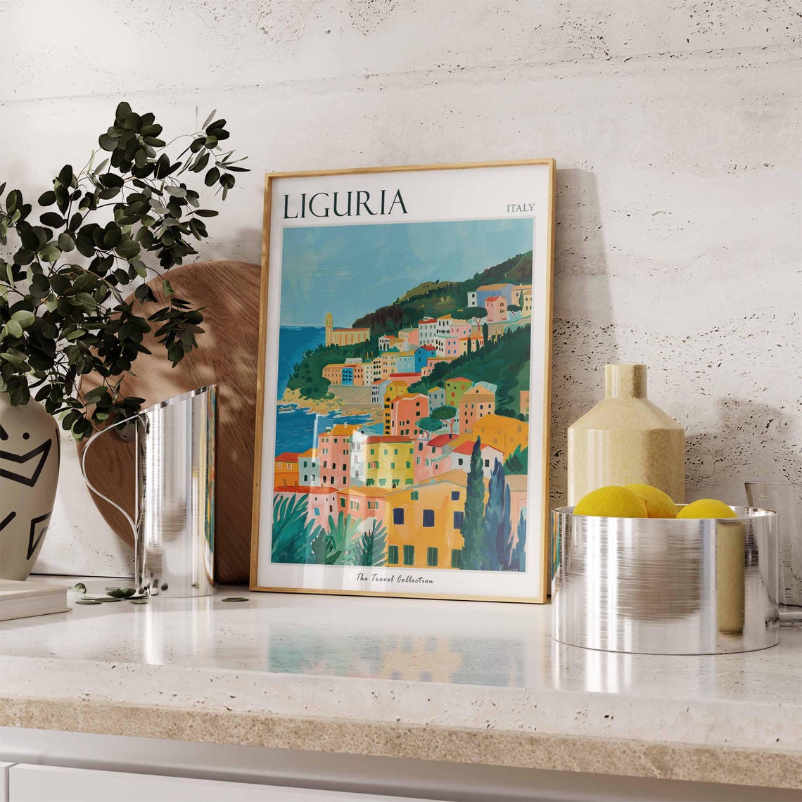 Liguria Poster Liguria Travel Print Italy Wall Art Italian Travel Print Italian Decor Italian Gift Liguria Wall Art - Image 2