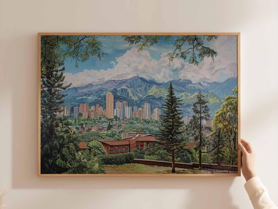 Bogota Poster Colombia Travel Print Colombian Wall Art South America Decor Latin