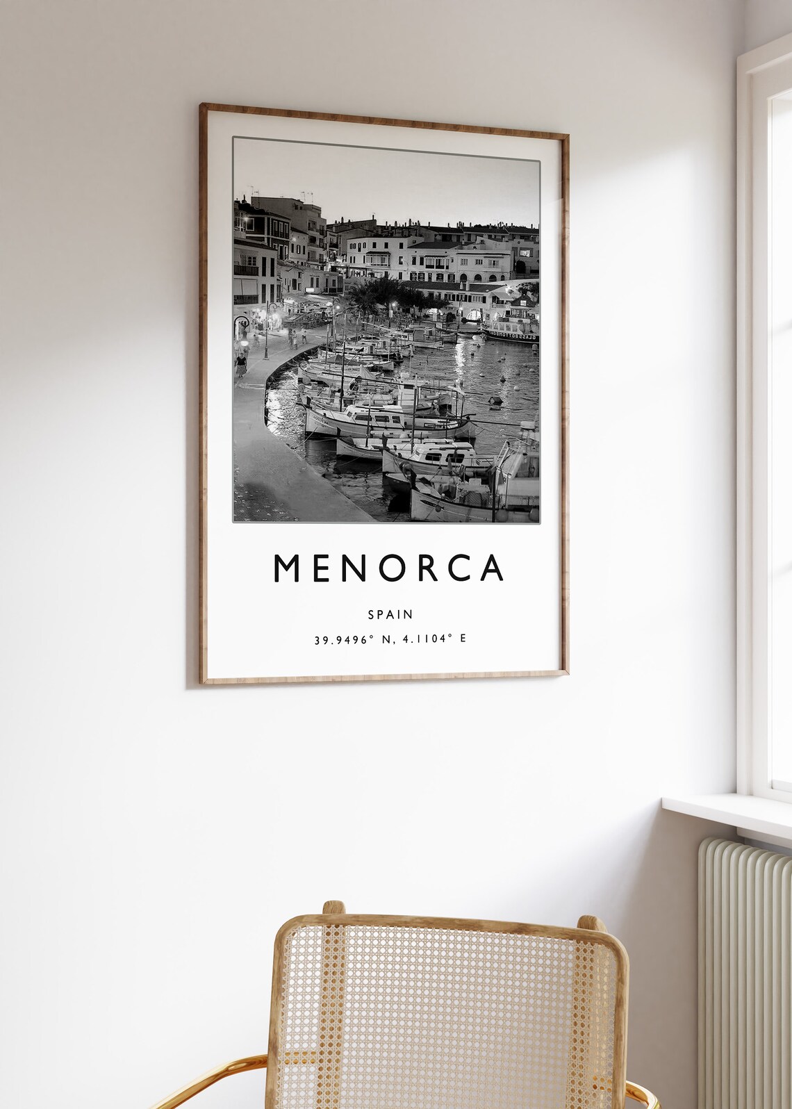 Menorca Travel Poster, Black And White Art Print - Image 3