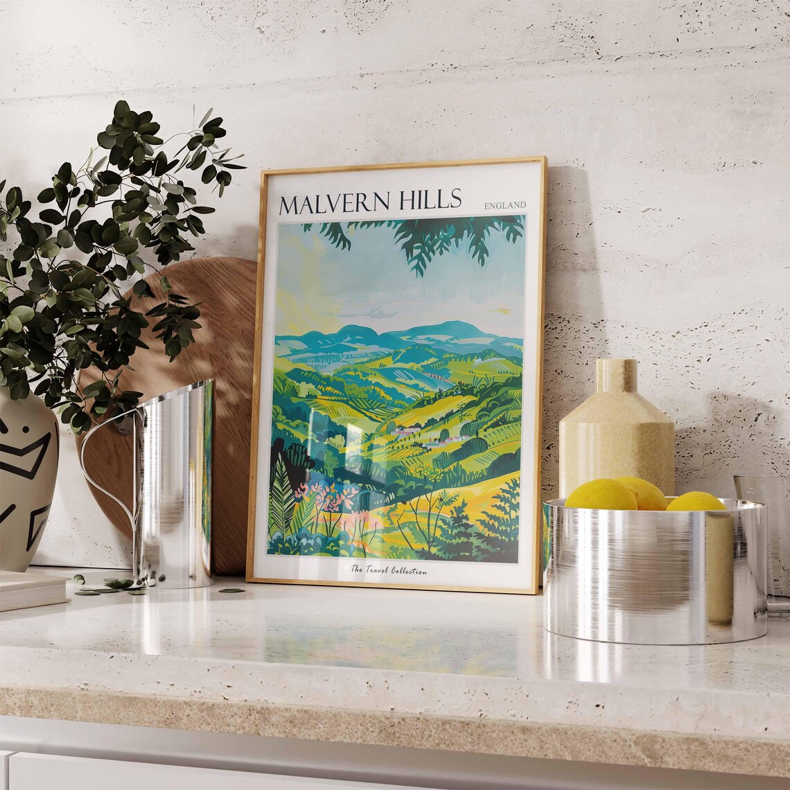 Malvern Hills Poster England Travel Poster Countryside Poster English Countryside Malvern Poster Worcestershire Poster Hills Poster - Image 3