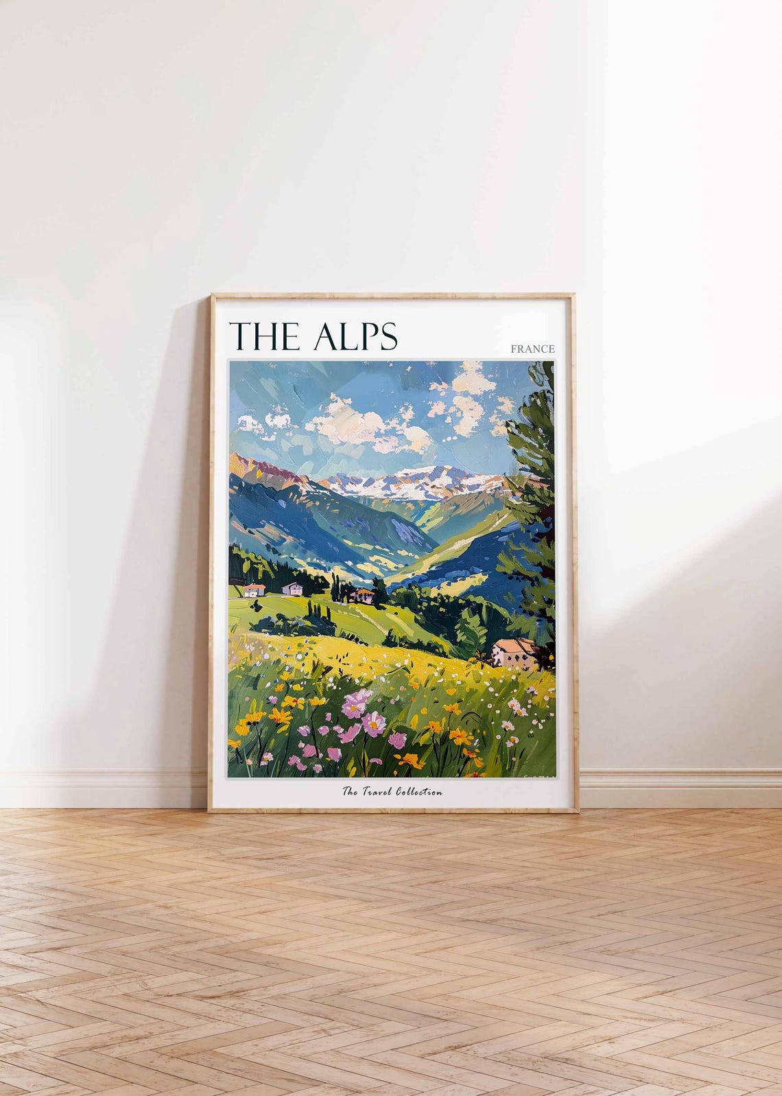 The Alps Poster France Travel Print French Decor Europe Travel Poster European Wall Art Mountain Print The Alps Travel Poster - Image 2