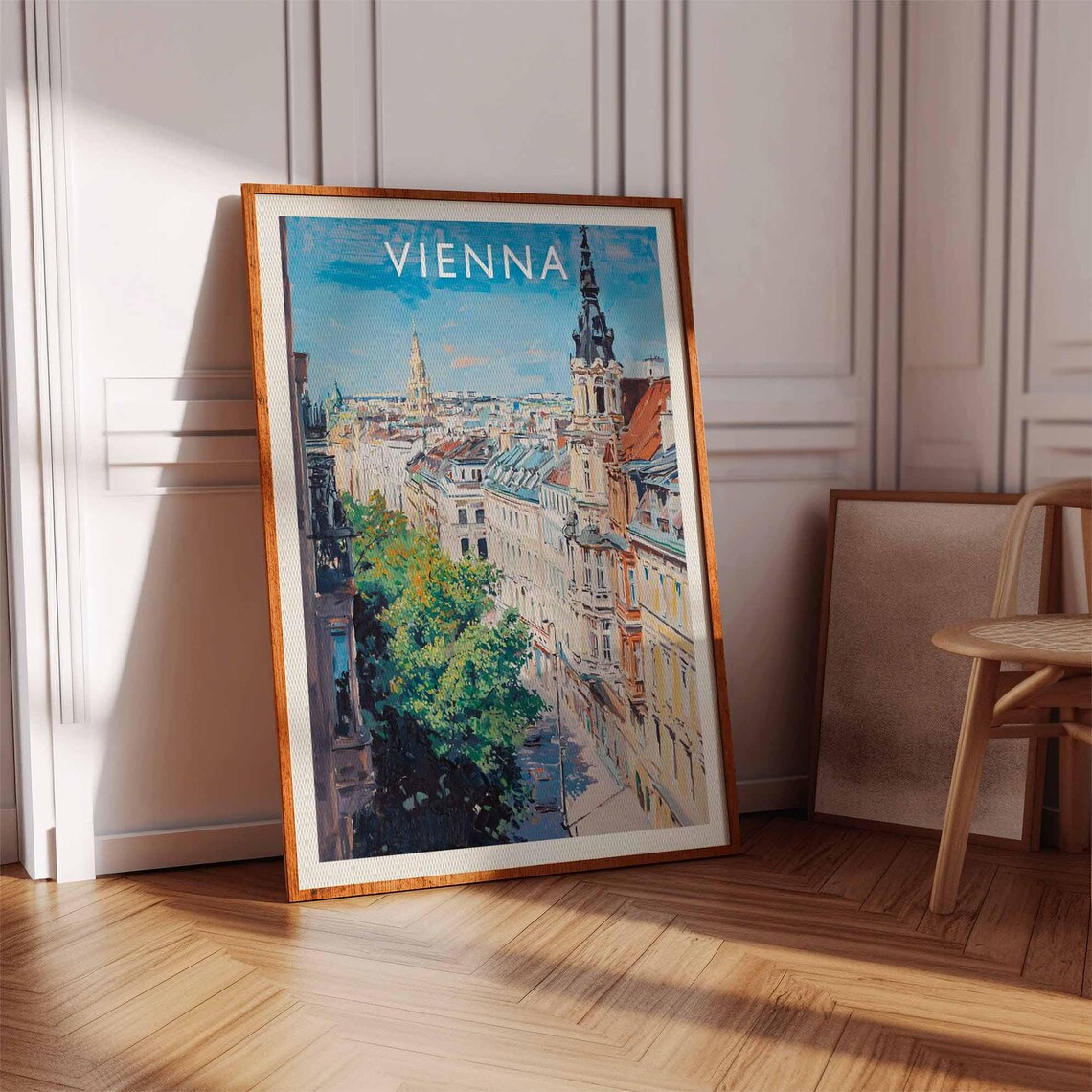 Vienna Historic Old Town Street Architecture Travel Art Poster - Image 2