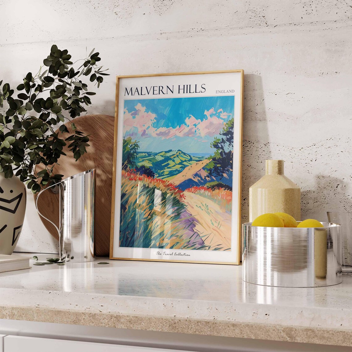 Malvern Hills Poster England Travel Poster Countryside Poster English Countryside Malvern Poster Worcestershire Poster Hills Poster - Image 3