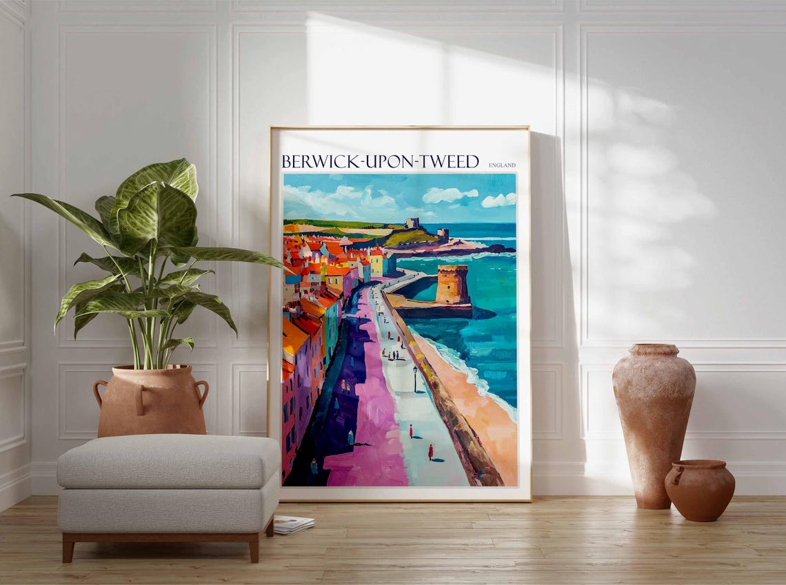 Berwick Upon Tweed Poster England Travel Poster Scotland Travel Poster Border Towns Poster Historic Town Poster Medieval Town Poster - Image 3
