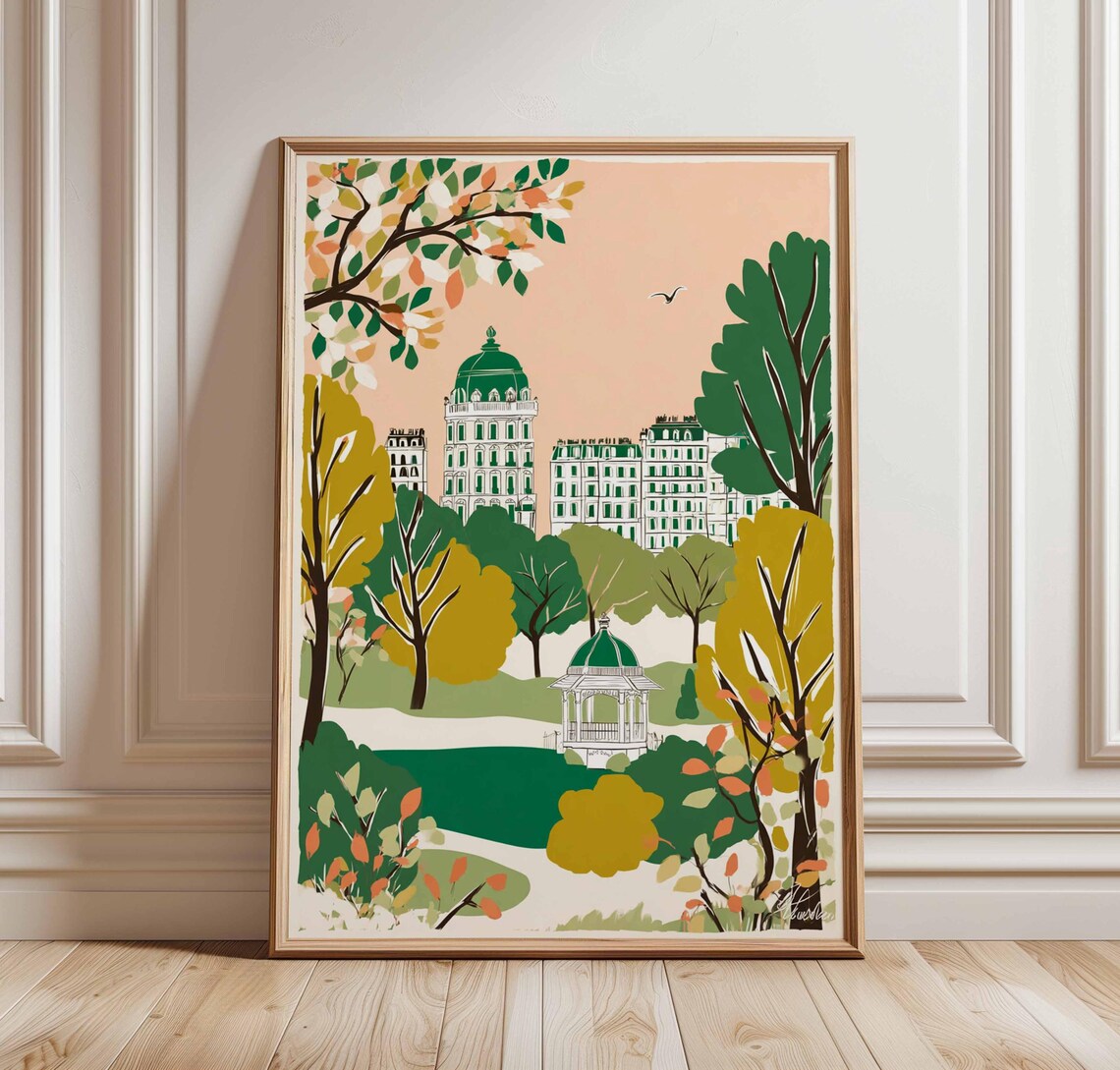 Victoria Park London Travel Poster, British Nature