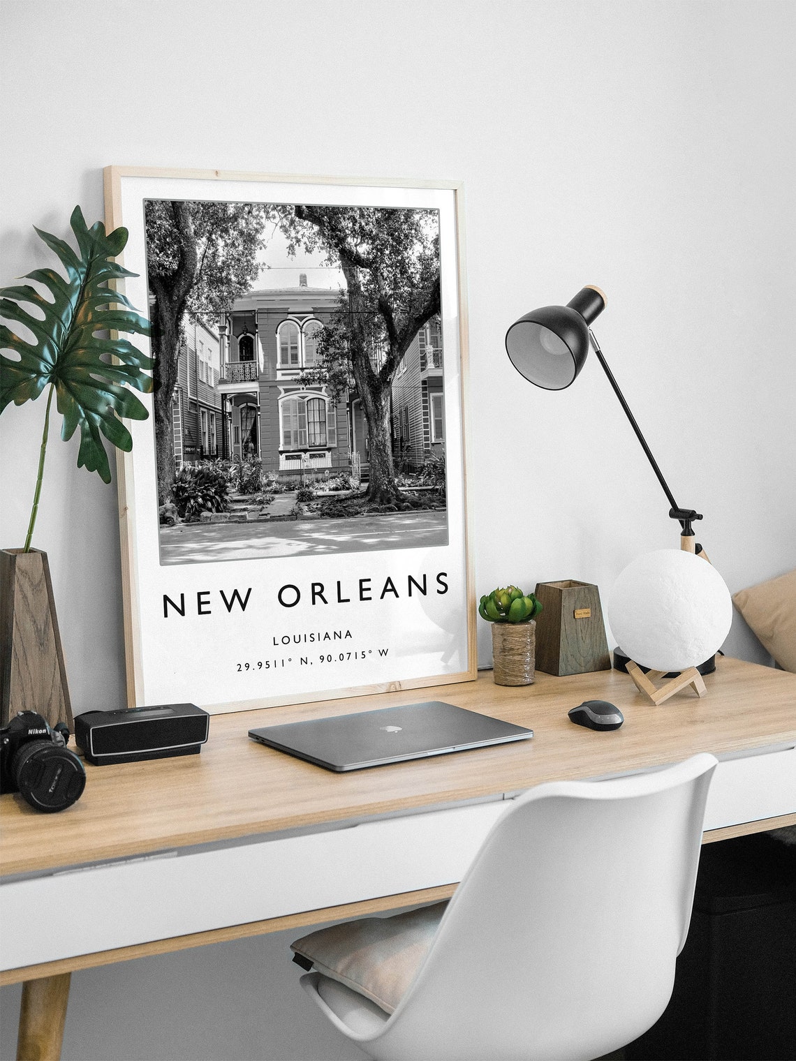 New Orleans Print New Orleans Poster Louisiana Travel Print Louisiana Print Black And White Travel Poster Travel Art Travel Gift - Image 2