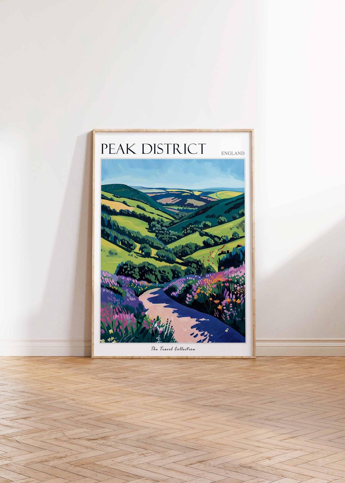 Peak District Heather Lane Wildflower Path Scenic Travel Poster - Image 2