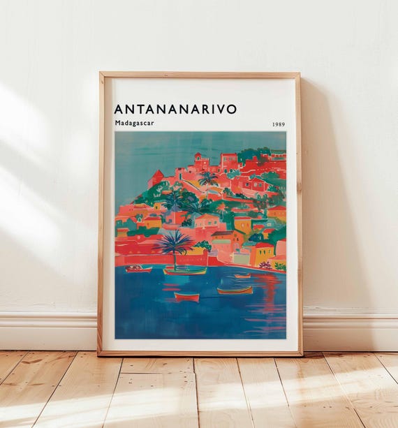 Antananarivo Poster Madagascar Travel Print Africa Wall Art