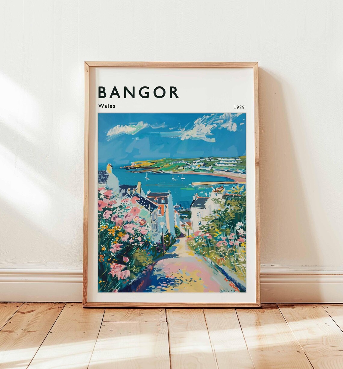 Bangor Wales Travel Poster, North Coastal
