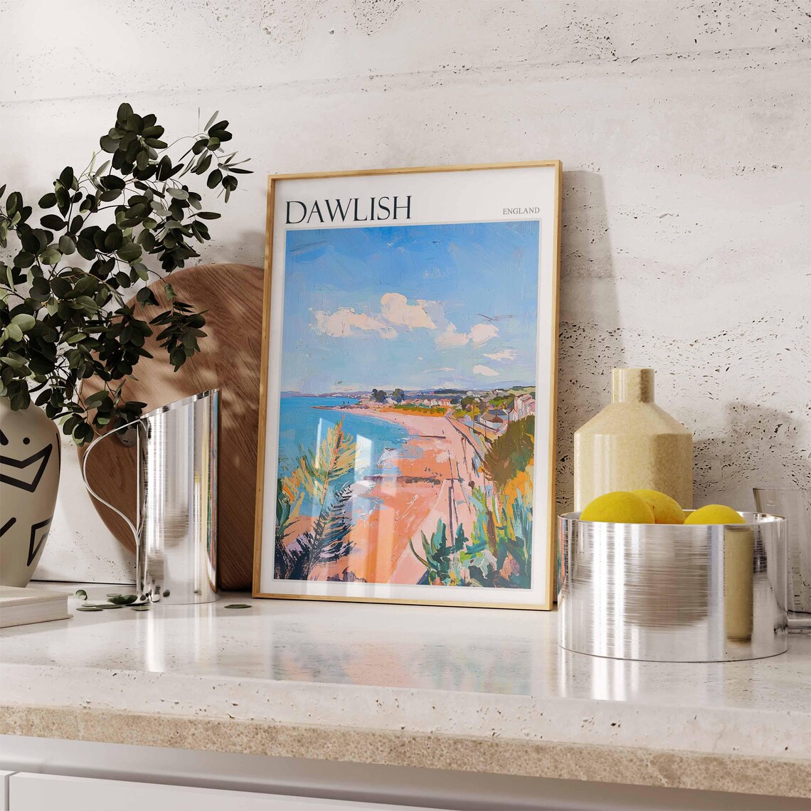 Dawlish Poster Devon Poster England Travel Poster Coastal Wall Art English Home Decor Seaside Town Poster Uk Travel Print Dawlish Art - Image 2