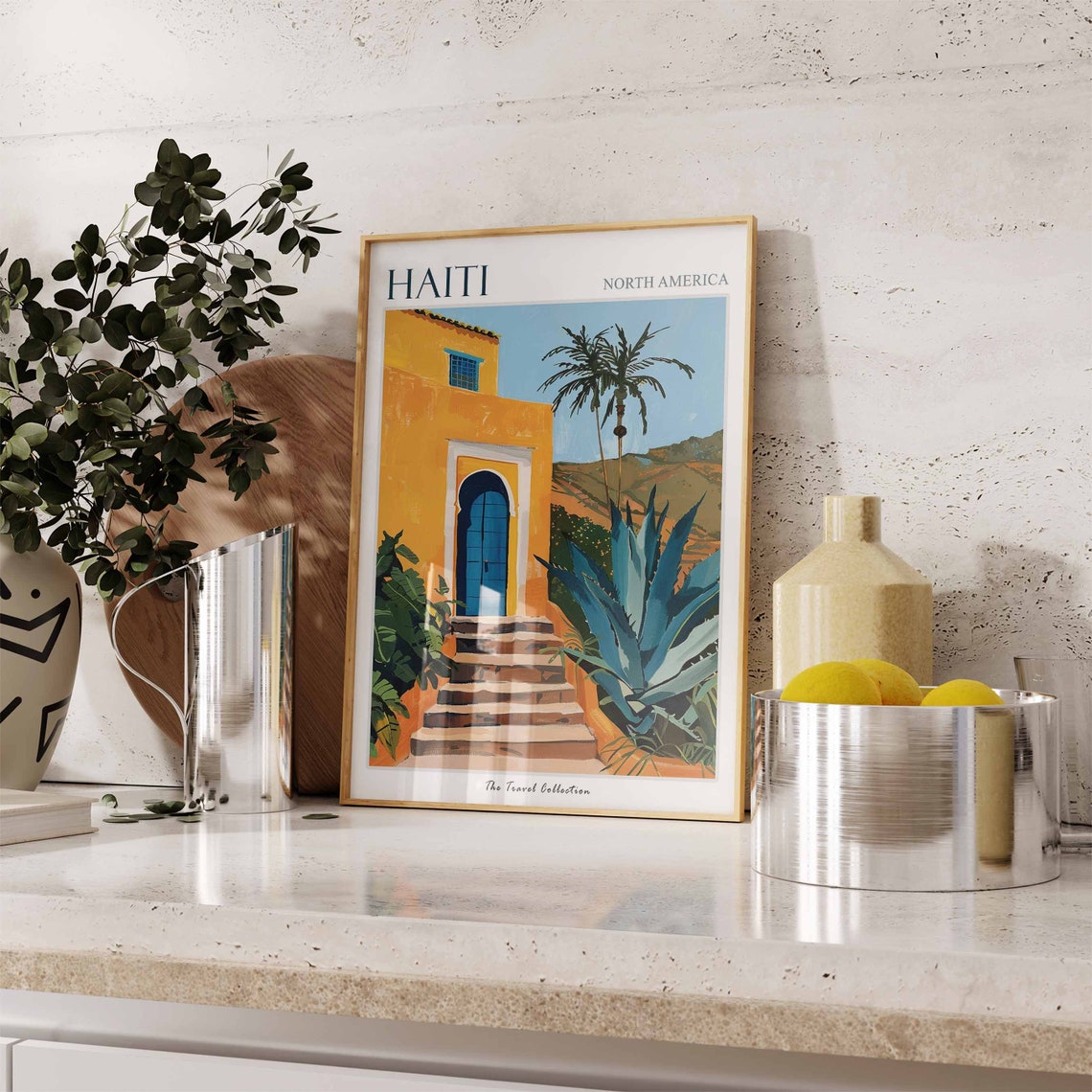 Haiti Poster Haiti Travel Print Tropical Decor Botanical Print Caribbean Travel Poster Haitian Decor Haiti Gift Haiti Travel Art - Image 3