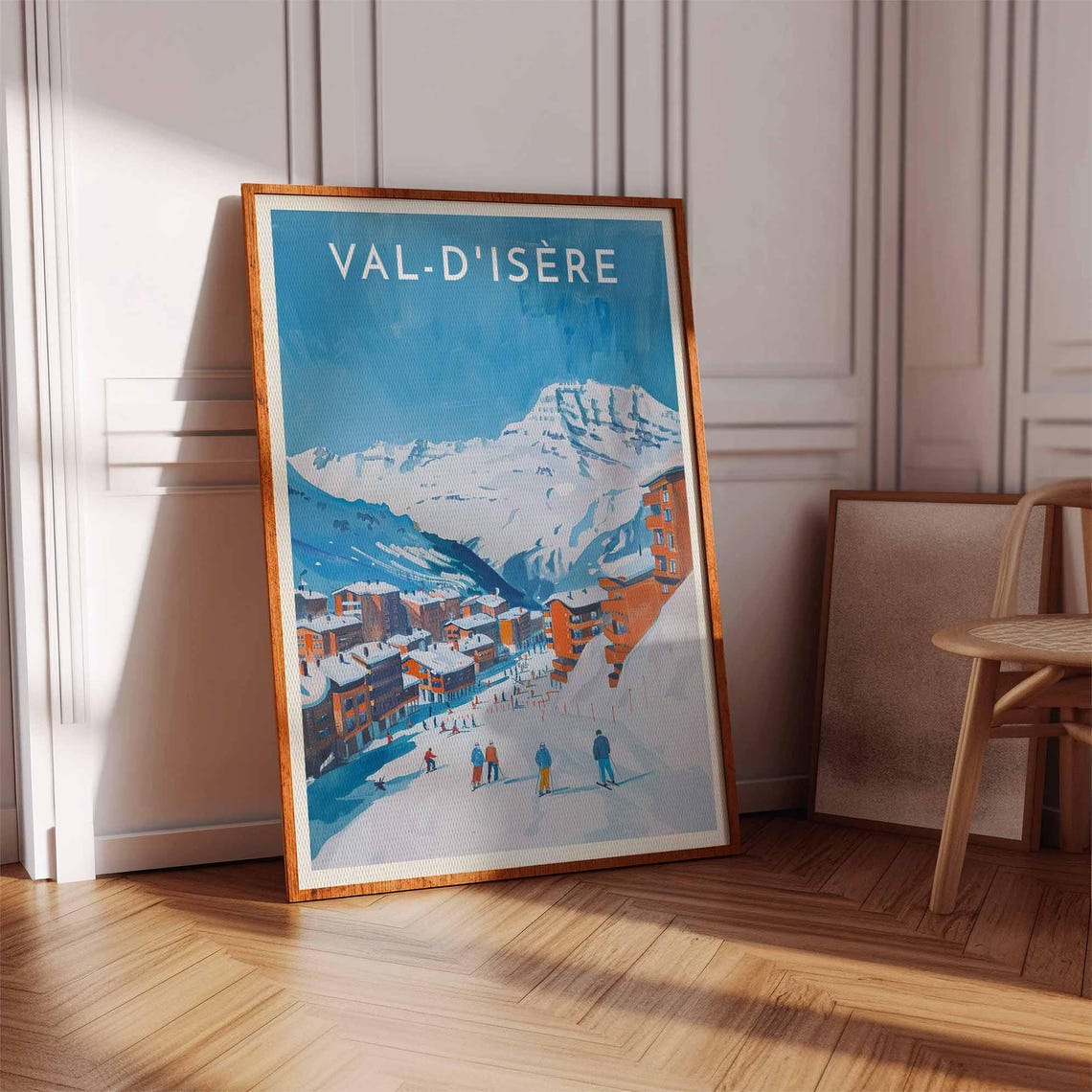 Skiing Travel Poster Val Disre Ski Print France Travel Print Skiing Art Skiing Print Winter Sport Art Ski Gift - Image 3