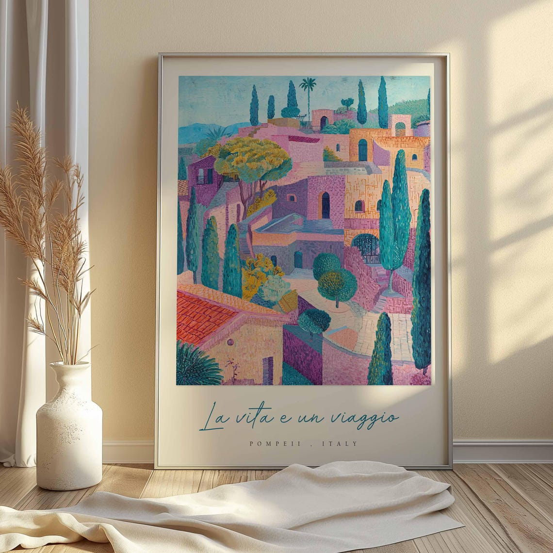 Pompeii Poster Italian Travel Print Pompeii Travel Art Pompeii Wall Art Italy Art Italy Travel Decor Italian Travel Gift - Image 2