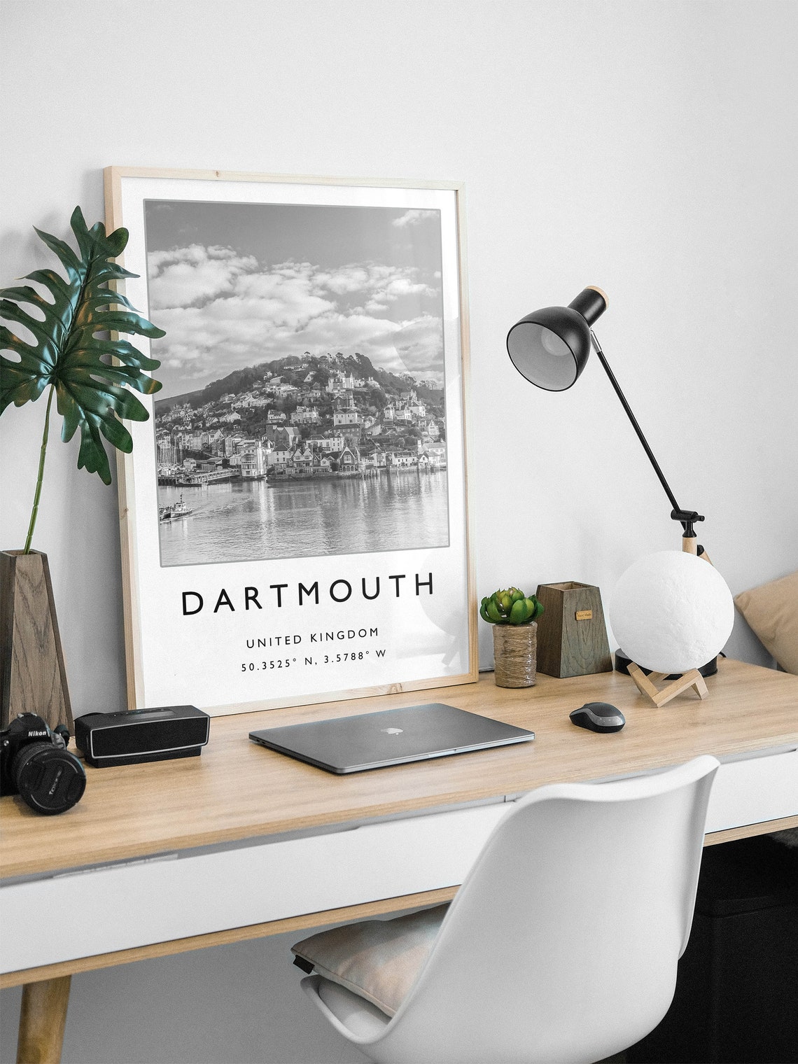 Dartmouth Travel Print Dartmouth England Travel Poster Uk Coast Travel Print Travel Art Travel Poster Black And White Gift A2a3a4 - Image 3