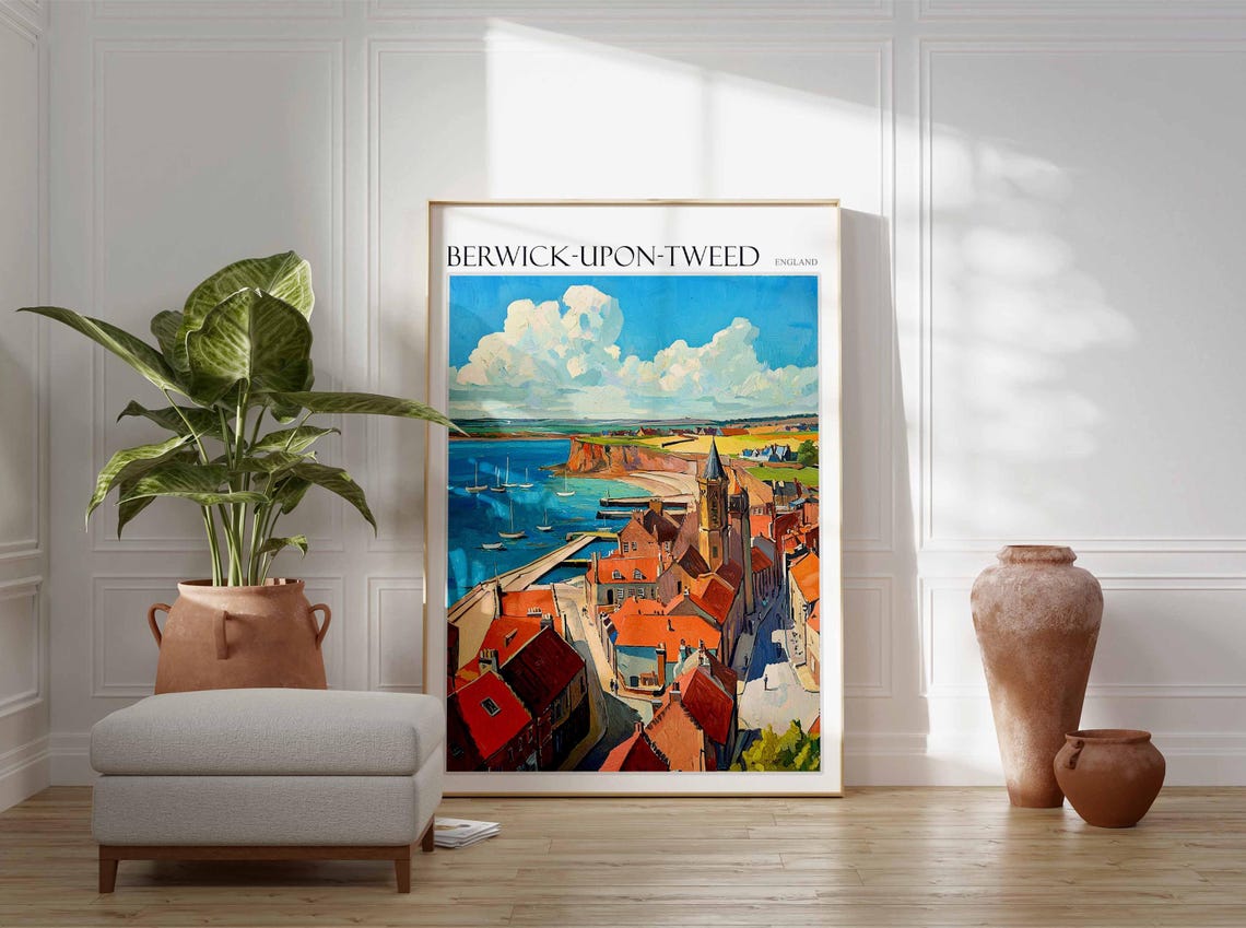 Berwick Upon Tweed Poster England Travel Poster Scotland Travel Poster Border Towns Poster Historic Town Poster Medieval Town Poster - Image 3