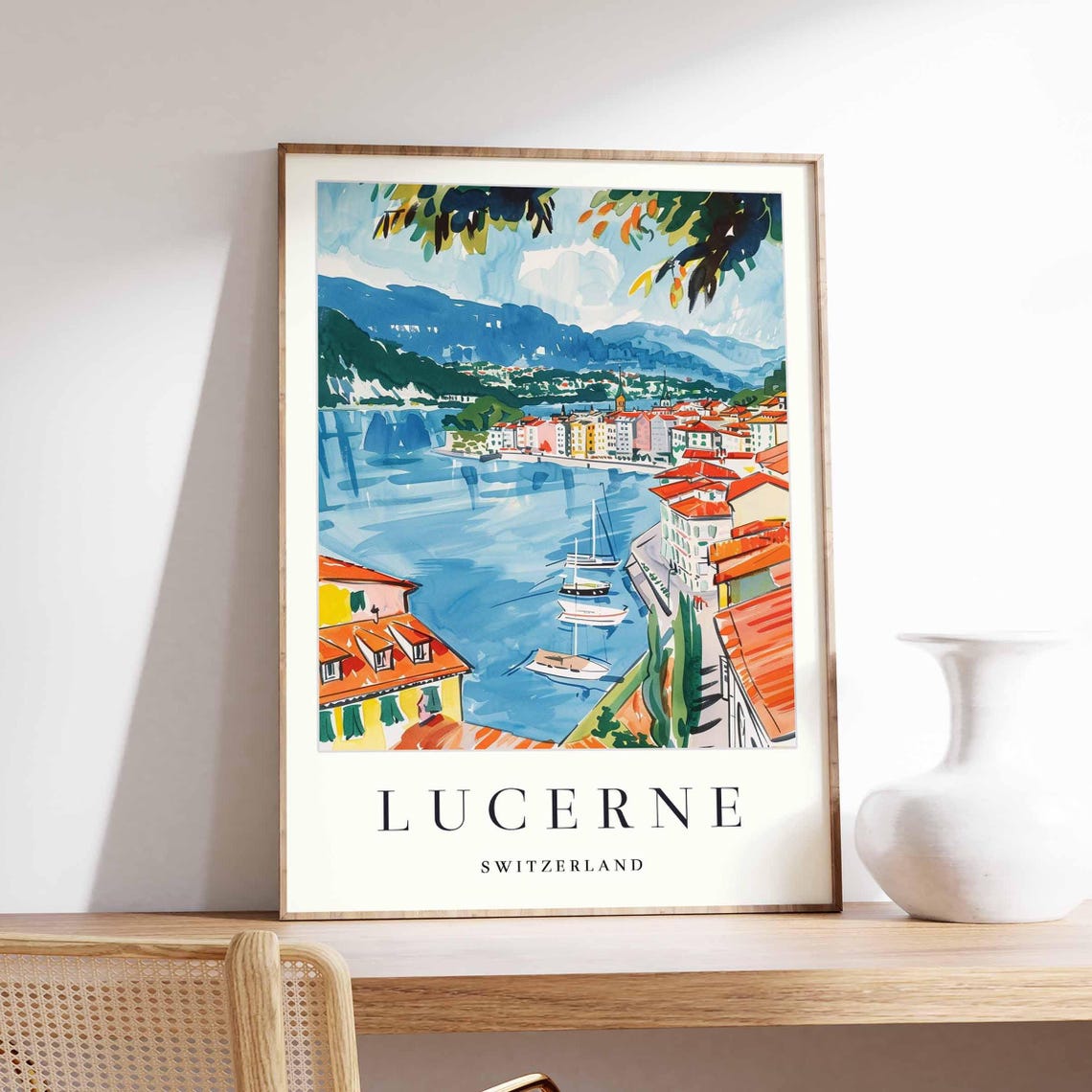 Lucerne Switzerland Travel Poster