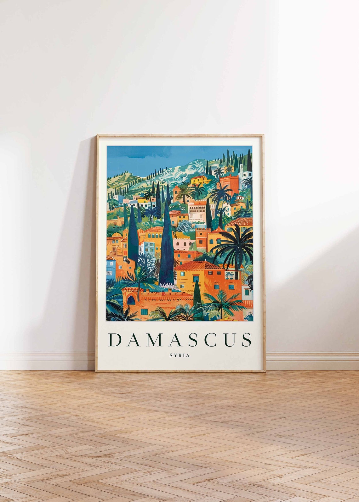 Damascus Syria Old Town Cypress Hills Historic Travel Art Poster - Image 2