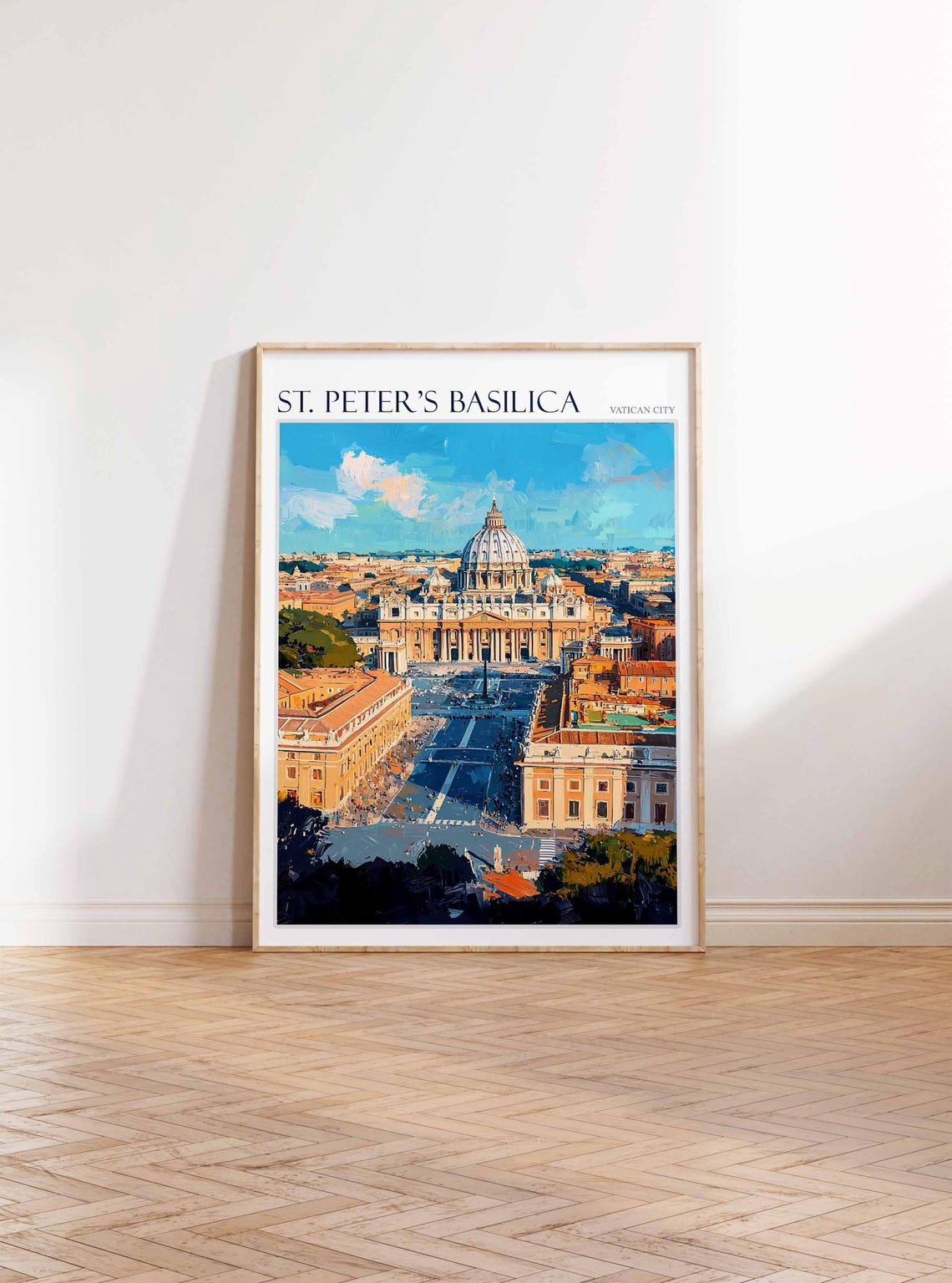 Stpeters Basilica Poster Stpeters Basilica Travel Print Italy Wall Art Italian Travel Print Italian Gift Vatican City Wall Art - Image 2