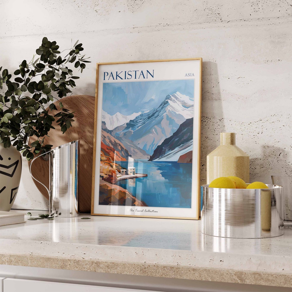 Pakistan Poster Pakistan Travel Print Pakistani Decor Botanical Wall Art Islamic Travel Poster Asian Art Pakistani Gift Pakistan Art - Image 3