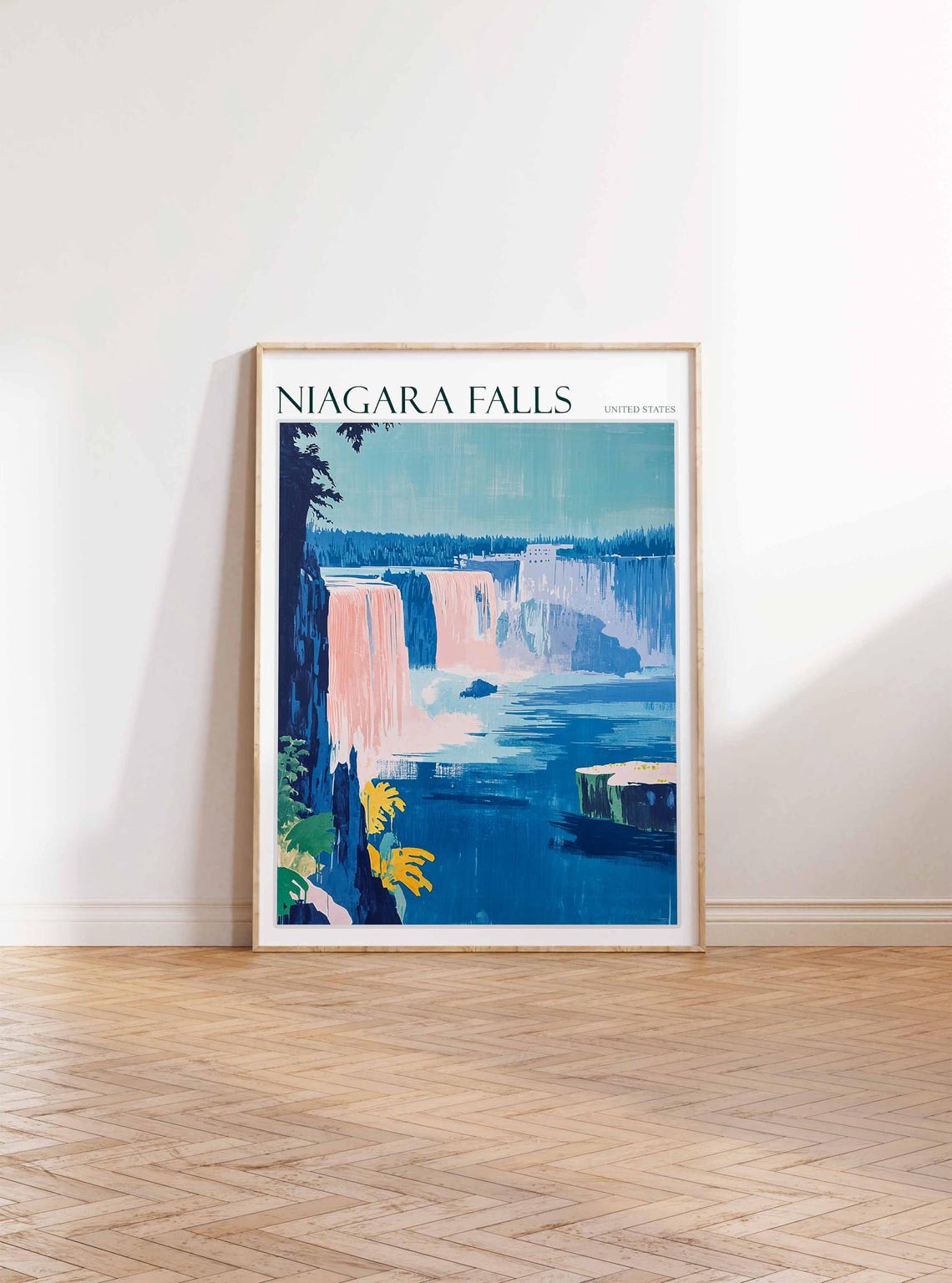 Niagara Falls Poster Niagara Falls Travel Print United States Travel Poster Travel Art Travel Poster United States Wall Art - Image 2