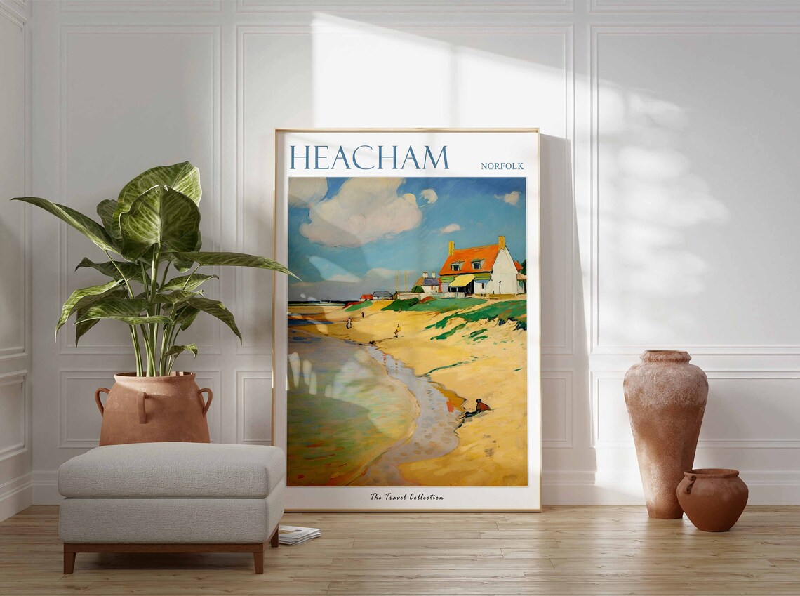 Heacham Norfolk Golden Dunes Seaside Cottage Quiet Shoreline Poster - Image 3
