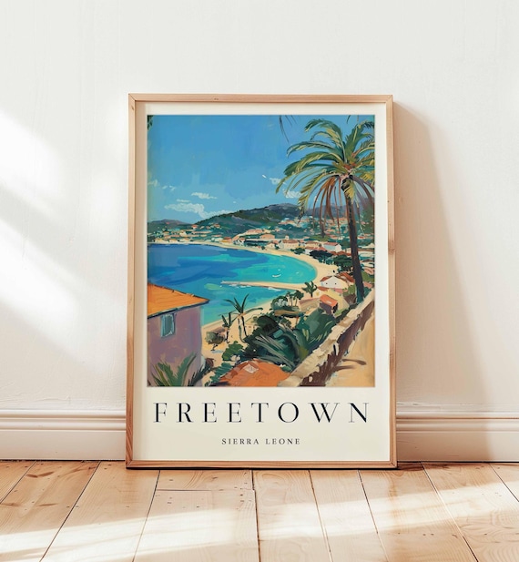 Freetown Sierra Leone Travel Poster, West Africa