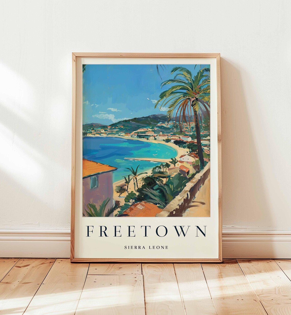 Freetown Sierra Leone Travel Poster, West Africa