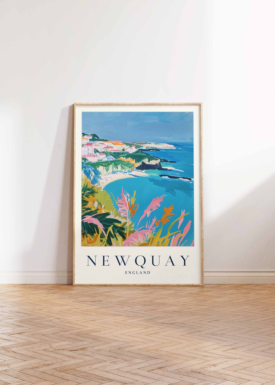 Newquay Poster Newquay Travel Print England Wall Art British Travel Print Tropical Decor Sea Print Newquay Gift Newquay Travel Poster - Image 2