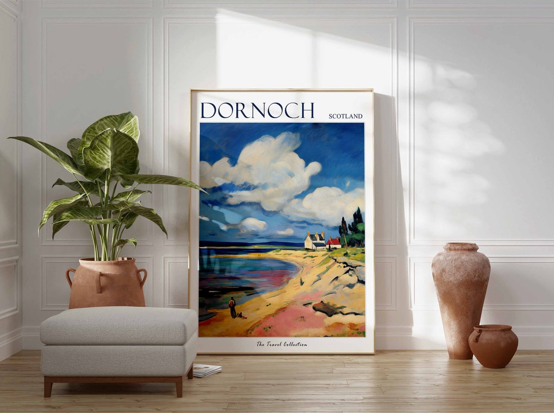 Dornoch Poster Dornoch Travel Print Scotland Travel Poster Scottish Decor Tropical Decor Sea Print Dornoch Gift Dornoch Travel Poster - Image 3