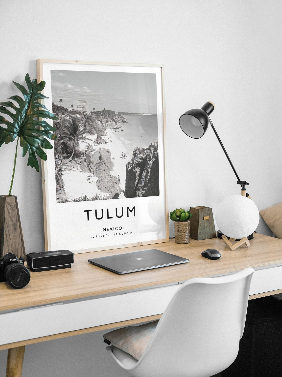Tulum Travel Print Tulum Travel Poster Mexico Travel Print Travel Art Travel Decor Black And White Print Photographic Art - Image 2