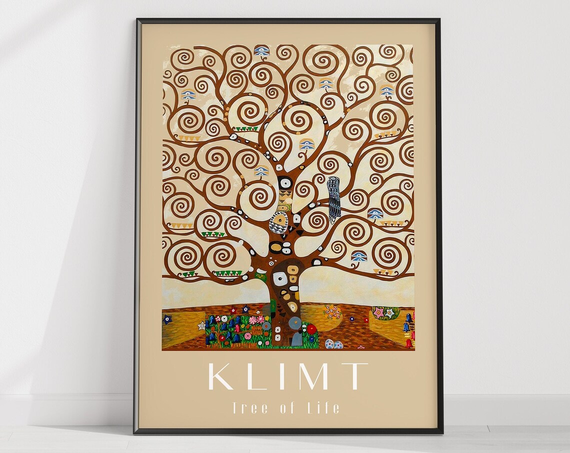 Gustav Klimt The Tree Of Life Art Nouveau Art Print