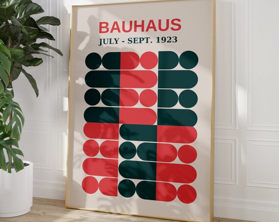 Bauhaus Colorful Wall Poster Abstract Wall Art Modern Bauhaus Art Poster Museum Wall Art Poster