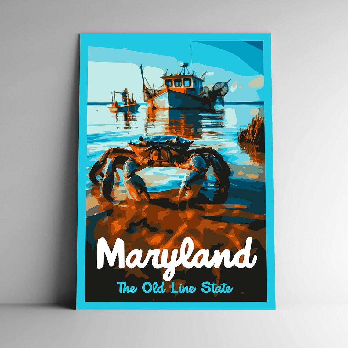 Maryland The Old Line State Vintage Travel Poster